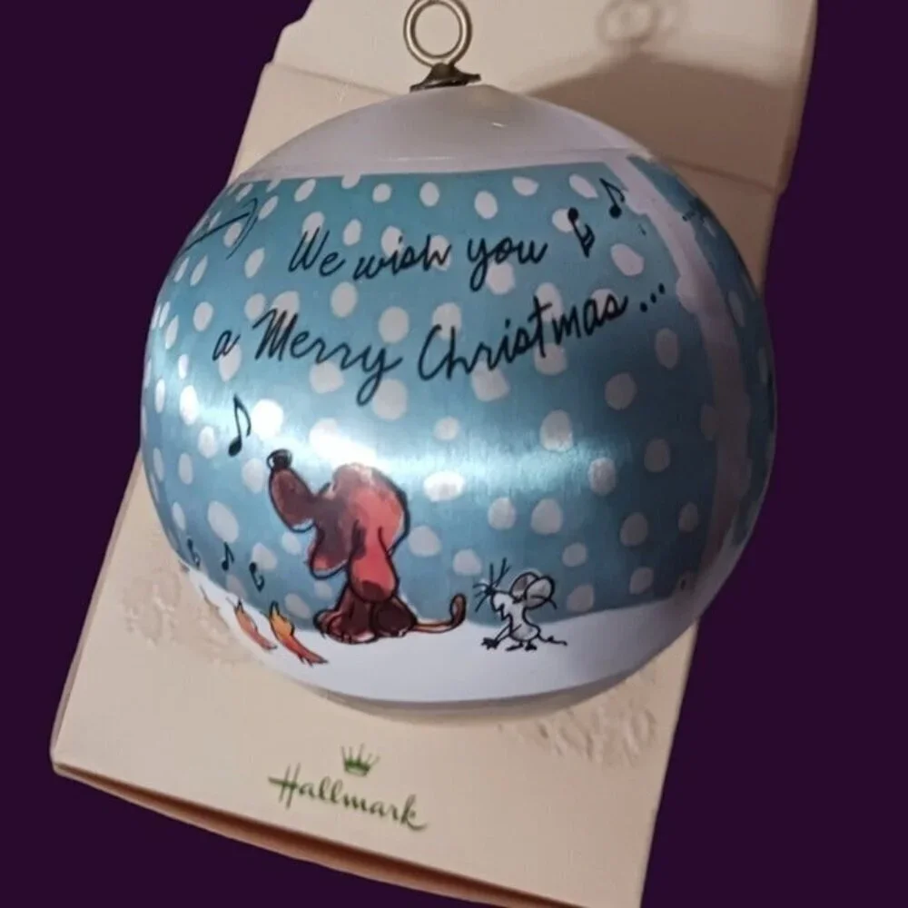 Hallmark vtg satin christmas ball ornament 1980